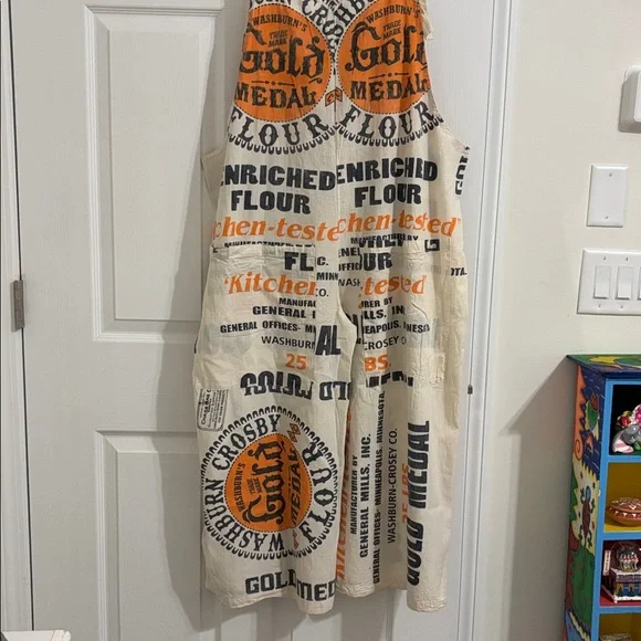 Gold Medal Flour Vintage Print Apron Overalls - Picture 5 of 5